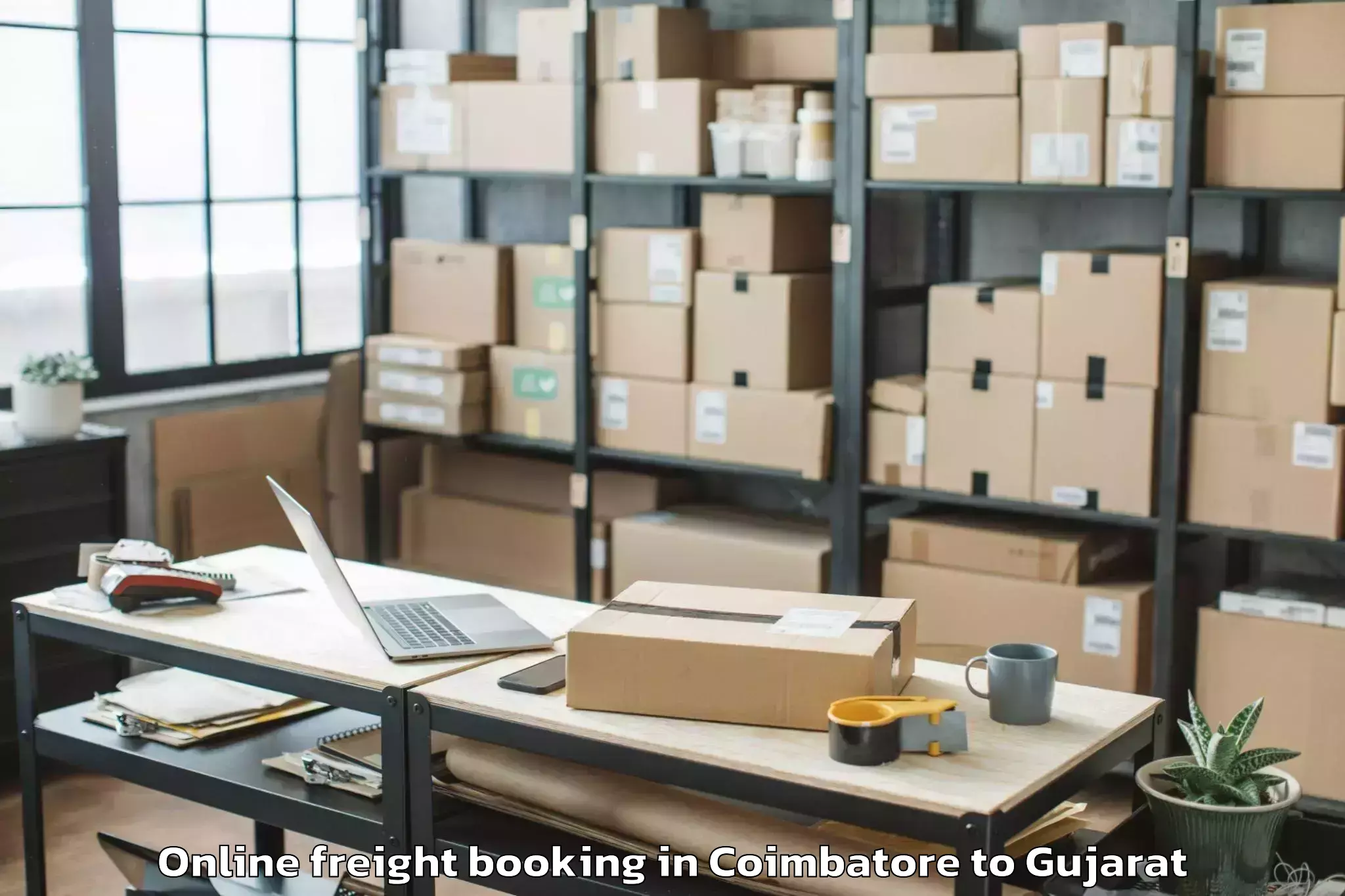 Expert Coimbatore to Netrang Online Freight Booking